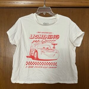 Disney Lightning McQueen White and Red T-Shirt